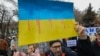 Алматыдағы Украинаны қолдау митингісі. 6 наурыз 2022 жыл. 