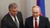 Russia -- Russian State Duma Chairman Vyacheslav Volodin (L) and Russia's President Vladimir Putin